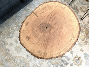 Pair of 26 inch Bark Rounds with Hair Pin Legs