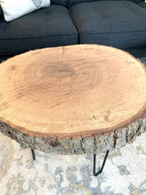 Load image into Gallery viewer, Pair of 26 inch Bark Rounds with Hair Pin Legs